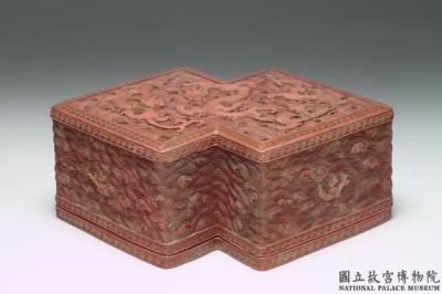 图片[2]-Carved red lacquer box in the shape of intersecting lozenges,  Qing dynasty (1644-1911)-China Archive